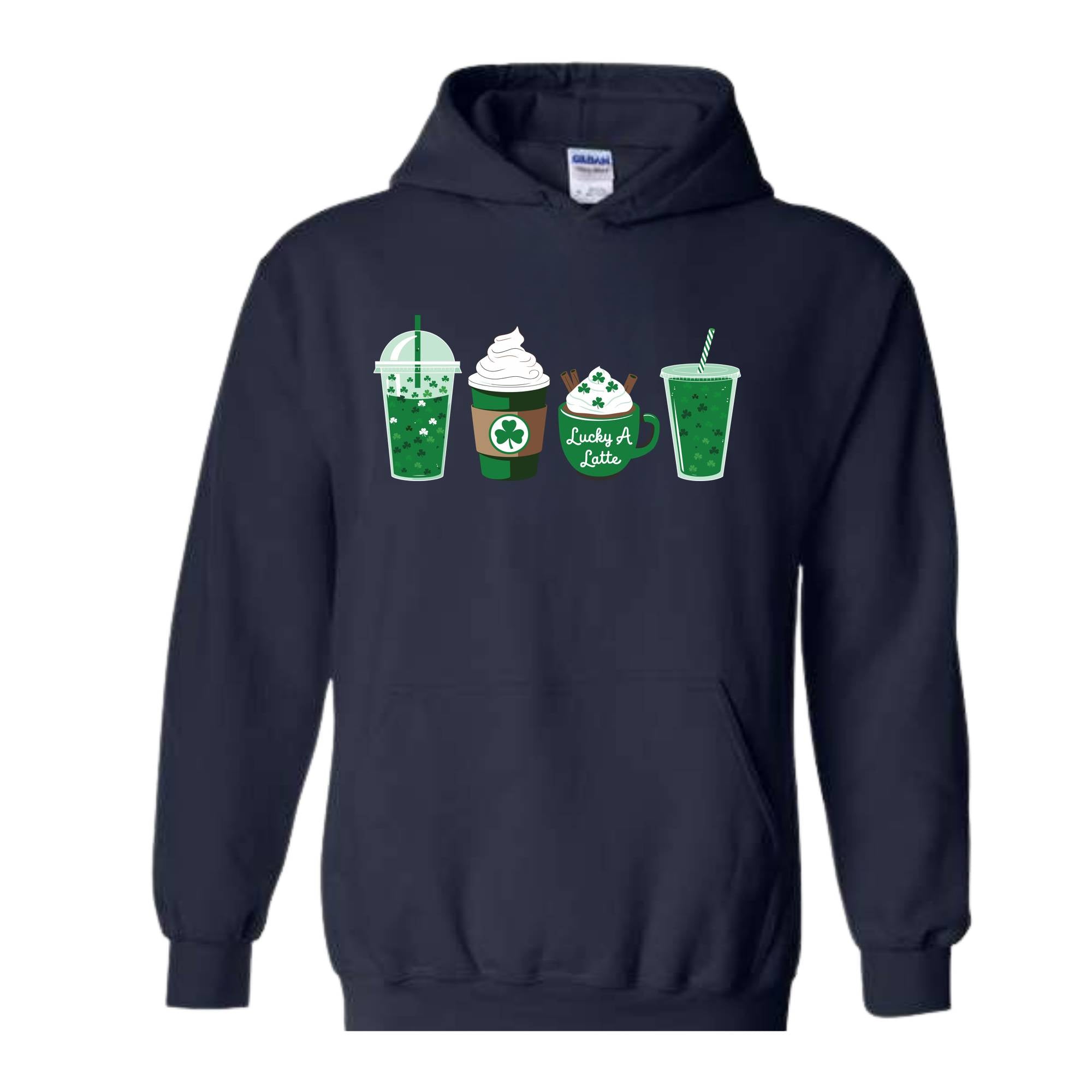 St. Patrick's Coffee Sweatshirt, Lucky Latte Hoodie, St Patrick's Day Hoodie, Funny St Patrick's Day Hoodie, Shamrock Hoodie, Lucky Hoodie