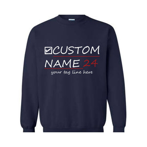 Custom Election Sweatshirt, Personalized Election Sweatshirt, 2024 American Presidential Sweatshirt, Voting Sweater