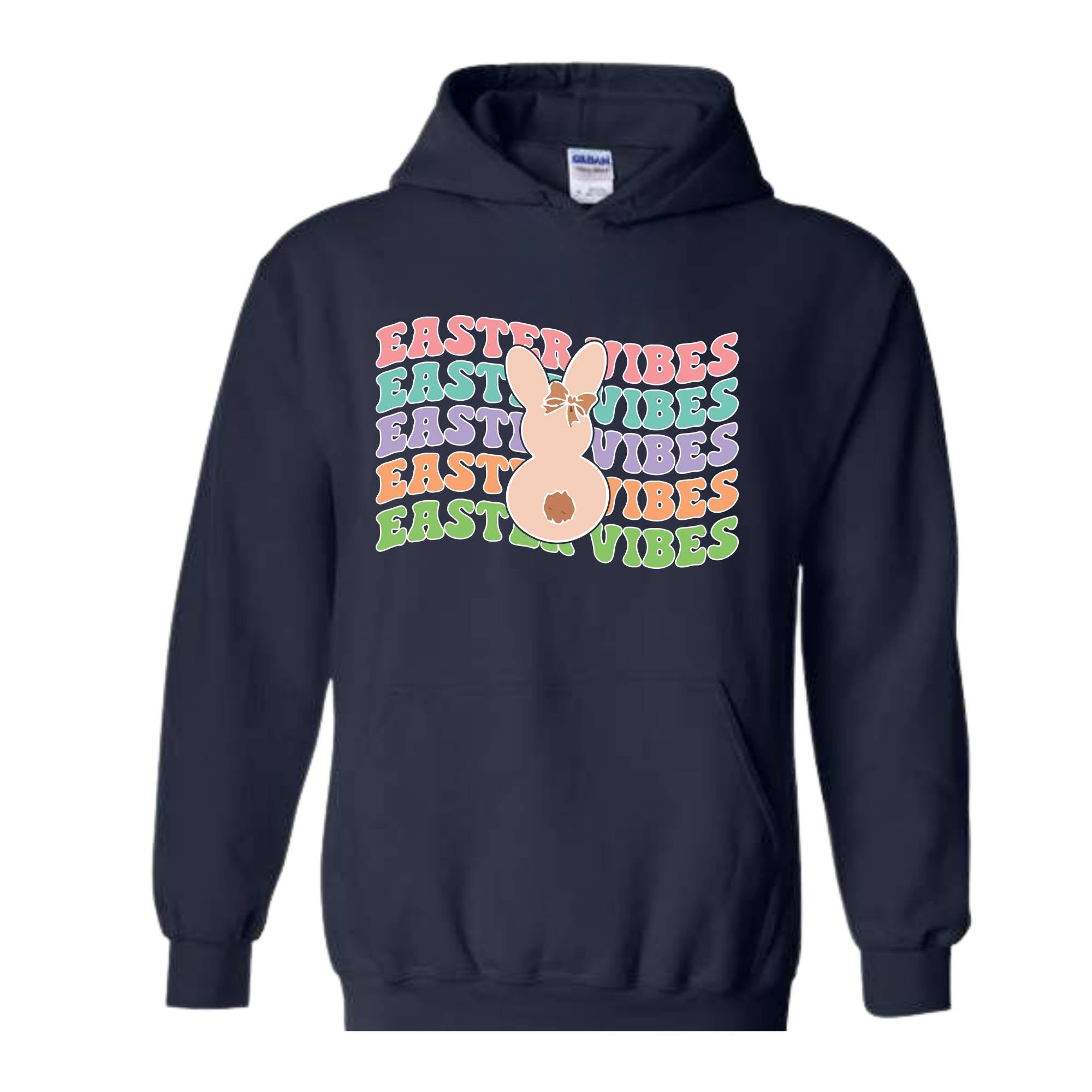 Easter Vibes Hoodie, Happy Easter Sweater, Easter Bunny, Easter Holiday Hoodie, Easter Gifts