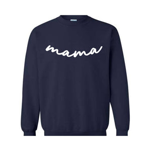 Custom Mama Sweatshirt with Kid Name on Sleeve, Personalized Mom Sweatshirt, Minimalist Momma Sweater, Gift for Mothers Day, Mama Crewneck