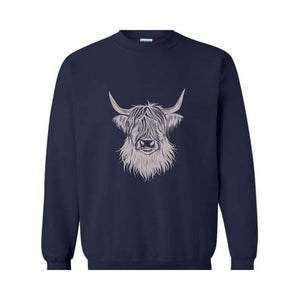 Western Highland Cow, Cow Sweatshirt, Highland Cow Shirt, Cow Shirts for Women, Cow Gifts, Highland Cow Sweatshirt, Cow Sweater