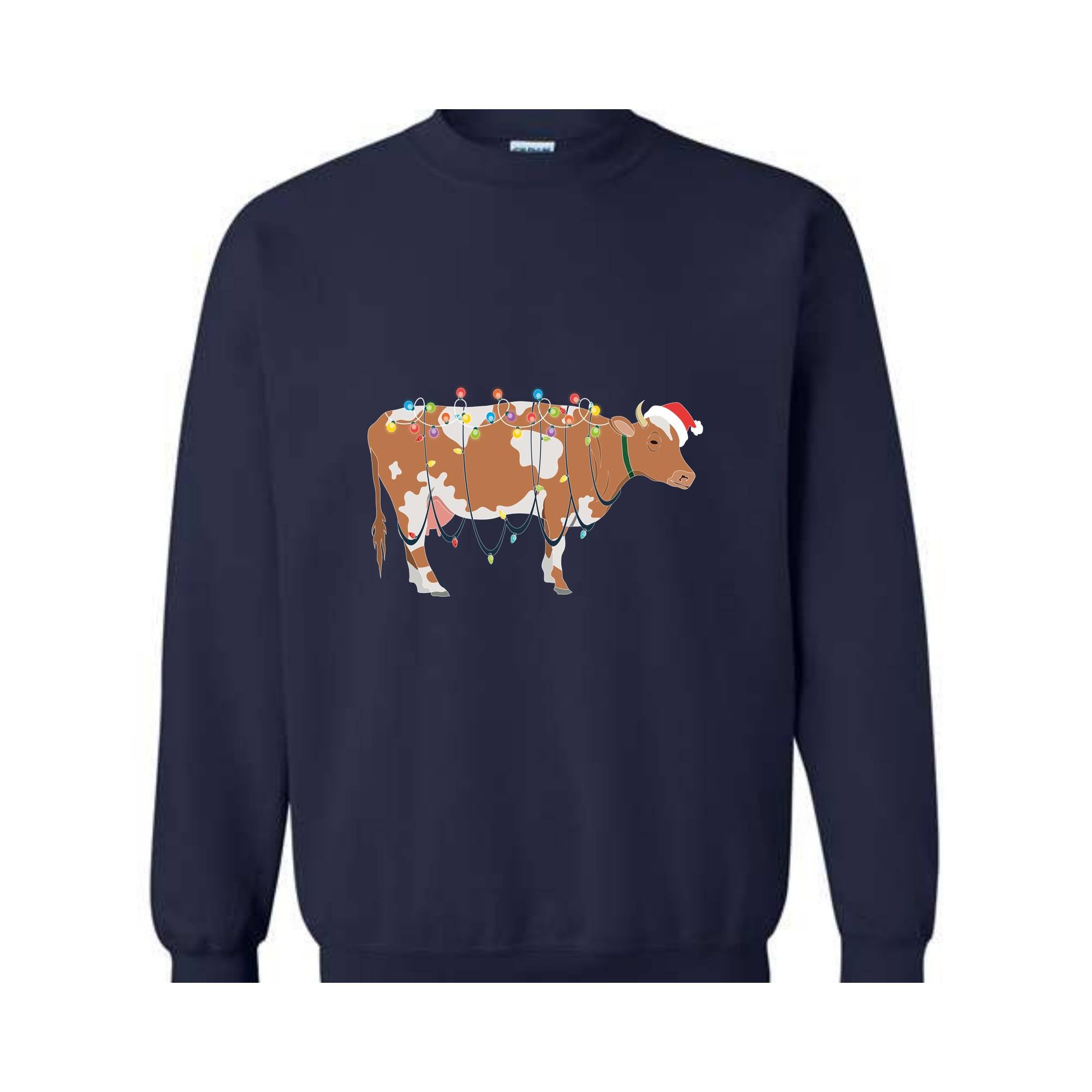 Christmas Cow Sweatshirt, Country Sweatshirt, Country Xmas Sweatshirt, Farm Christmas Sweatshirt, Cow Lover Sweatshirt, Christmas Gift