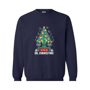 Oh Chemistree Christmas Sweatshirt, Chemistry Teacher Sweatshirt, Chemistry Gift, Funny Science Sweatshirt, Teacher Christmas Sweatshirt