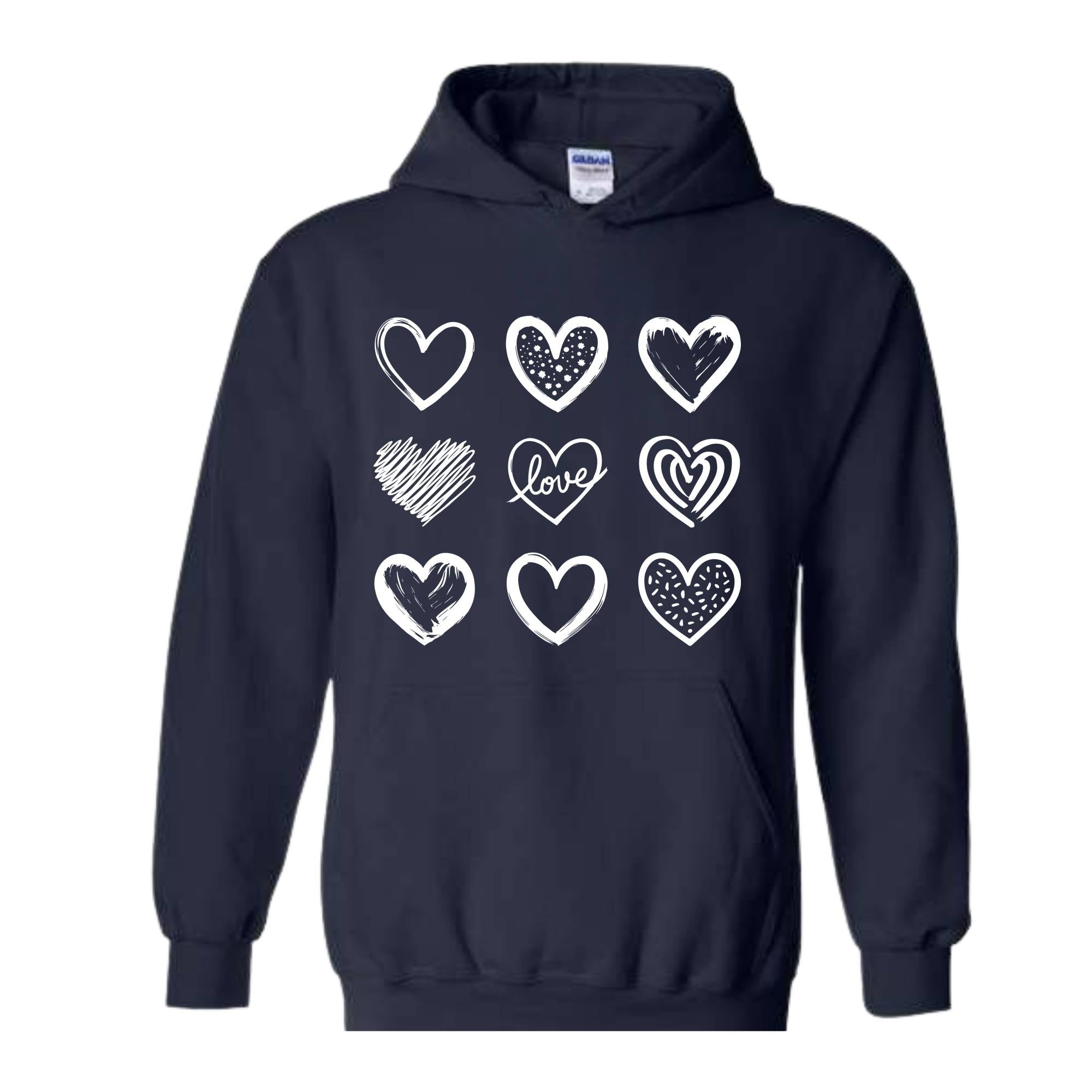 Valentine Heart Pattern Sweatshirt, Valentine's Day Hoodie, Valentine Gift Tee, Heart Gift Hoodie, Valentine Tee, Heart Shirt