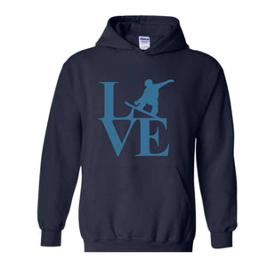 Live Snowboard Hoodie, Mountain Snowboarding Hoodie, Winter Sports Hoodie, Snowboarding Gift