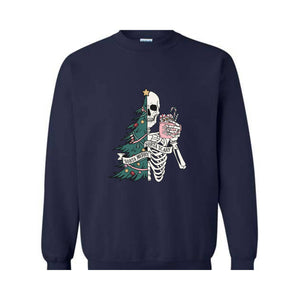 Sorta Merry Sorta Scary Sweatshirt, Christmas Skeleton Sweatshirt, Christmas Sweatshirt, Christmas Gifts, Christmas Tree Sweater