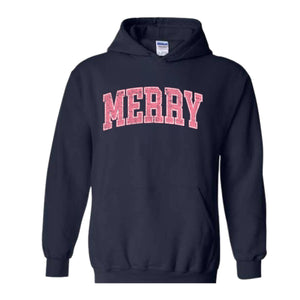 Merry Sweatshirt, Christmas Sweatshirt, Holiday Sweater, New Year Shirt, Christmas Party Outfit, Christmas Crewneck, Women Christmas Gift