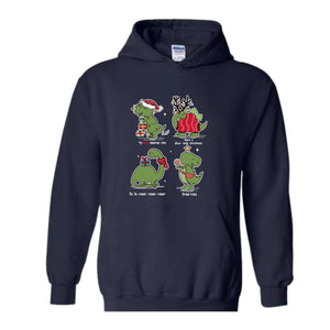 Christmas Dinosaur Hoodie, Dinosaur Hoodie, Christmas Gifts, Dinosaur Lover Hoodie, Fall Hoodie, Christmas Hoodie