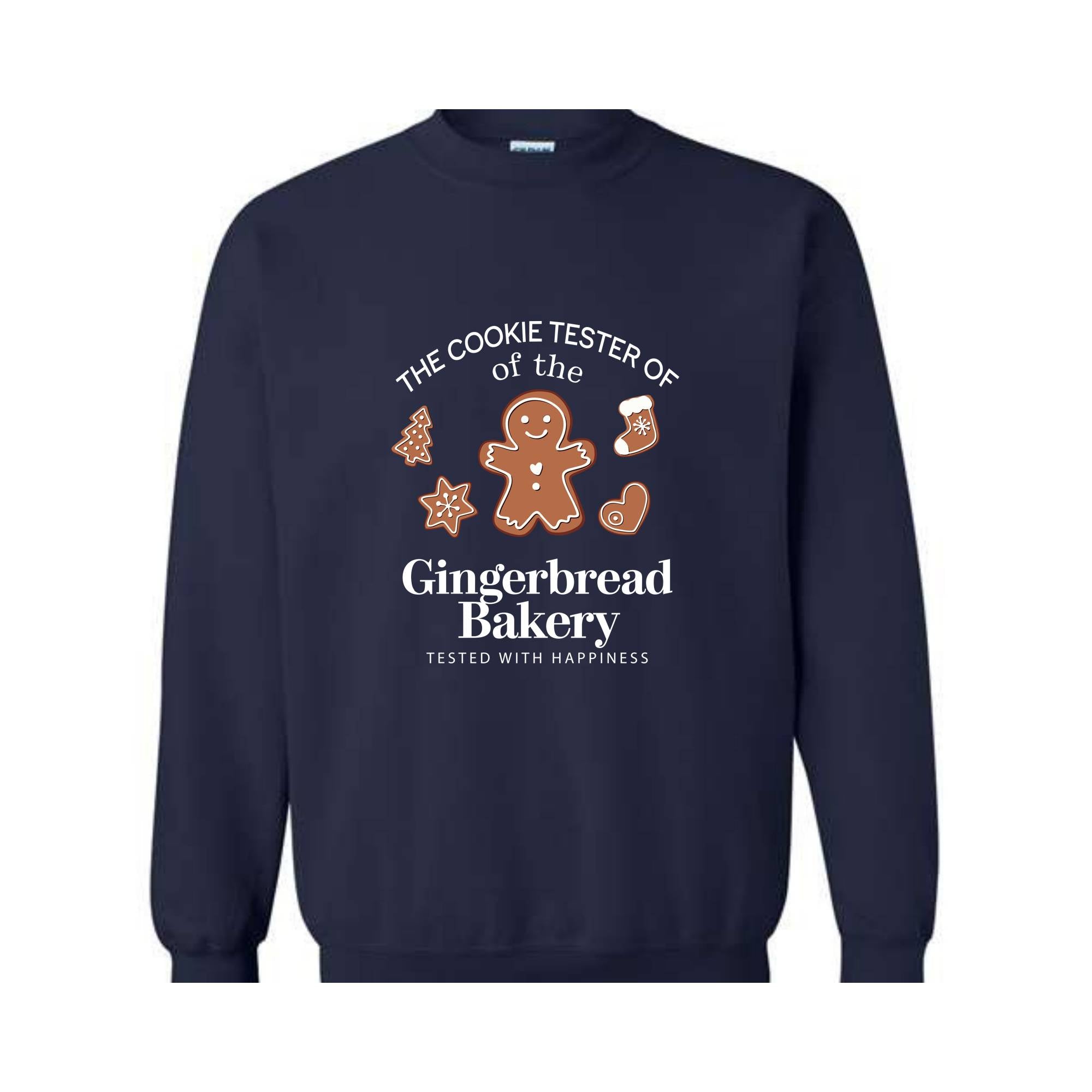 The Cookie Tester Of The Gingerbread Bakery Sweatshirt, Gingerbread Sweatshirt, Christmas Couple Shirt, Funny Santa Sweat, Christmas Gift