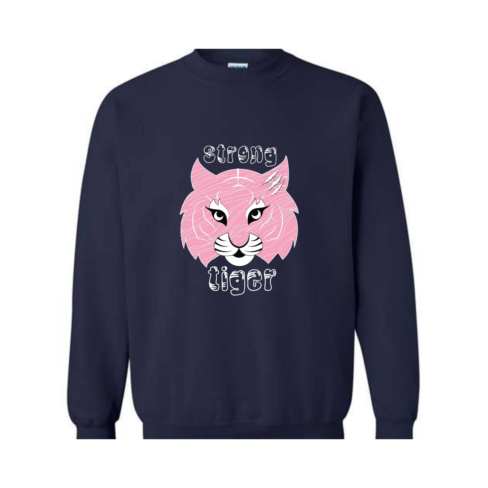 Tiger Sweater, Trendy Sweater, Pink Tiger, Resistance Tiger Sweatshirt, Strong Tiger Sweater, Strong and Resistant Qualities