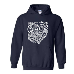 Ohio State Shirt, Ohio State Map Sweatshirt, Ohio Travel Gifts, Ohio State Home Hoodie, Ohio Apparel, Ohio Hoodie, Ohio Lover Gift