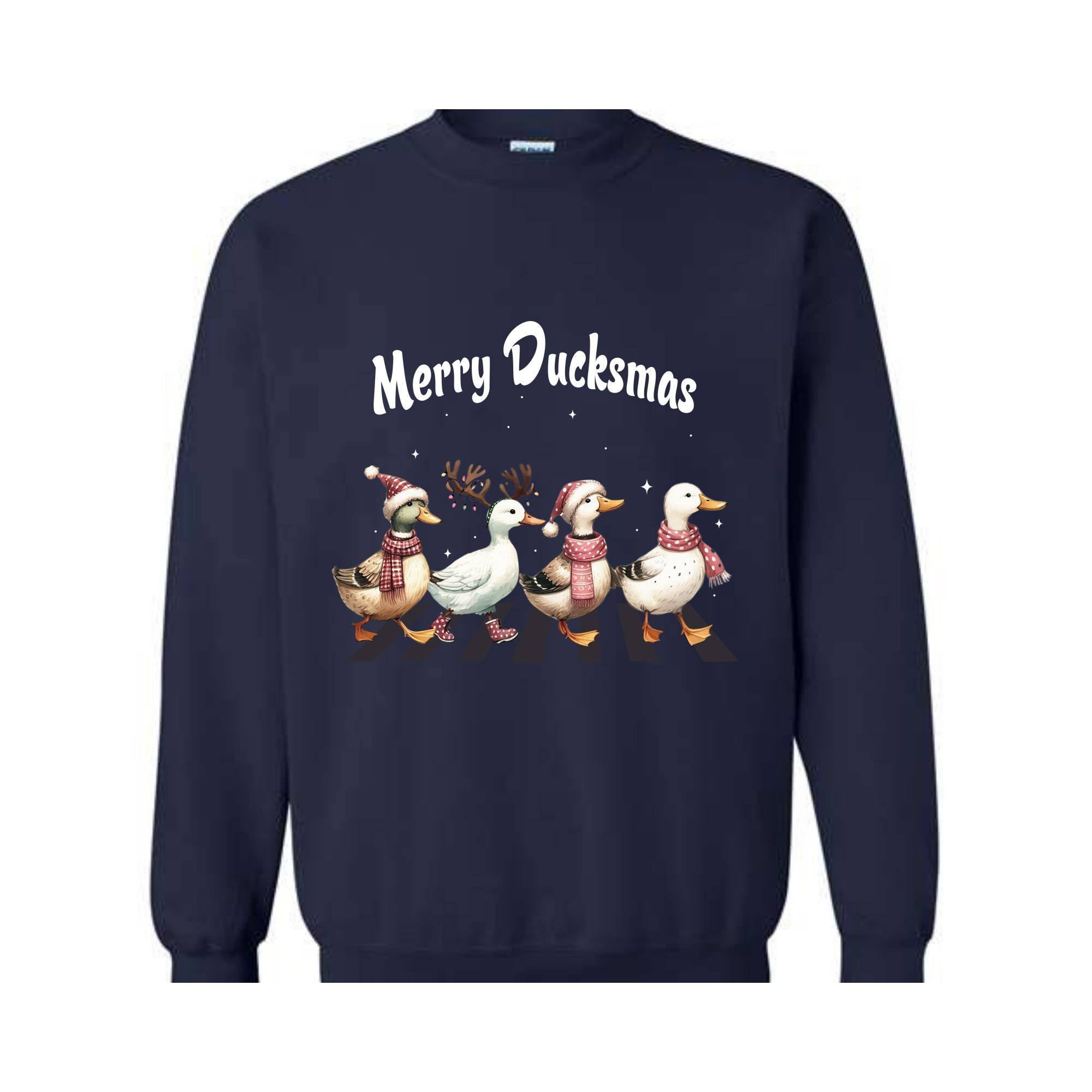 Merry Ducksmas Sweatshirt, Funny Animals Christmas Sweatshirt, Christmas Gift For Duck Lovers, Merry Ducksmas Sweatshirt For Women