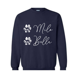 Custom Dog Mama Sweater With Dog Names On Sleeve, Dog Mama Sweatshirt, Personalized Dog Mama Sweater, Custom Dog Names