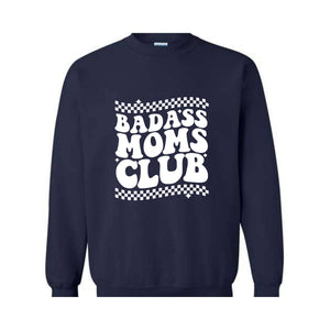 Badass Moms Club Sweat, Rock Moms Sweatshirt, Cool Moms Squad Shirt, Gothic Style Sweater, Rock n Roll Mama Pullover, Gift For Mom