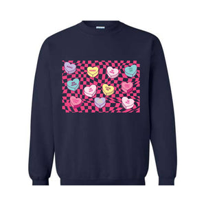 Valentines Conversation Hearts sweater,ValentineS Day Sweatshirt,Candy Hearts Sweatshirt,Conversation Hearts