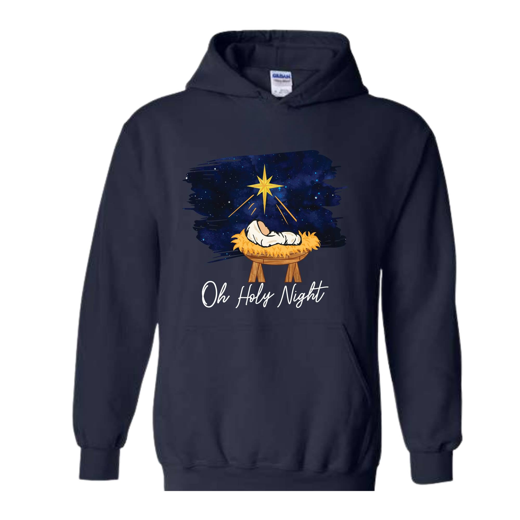 Oh Holy Night Hoodie, Christmas Nativity, Christmas Jesus Hoodie, Religious Hoodie, Christian Christmas Hoodie