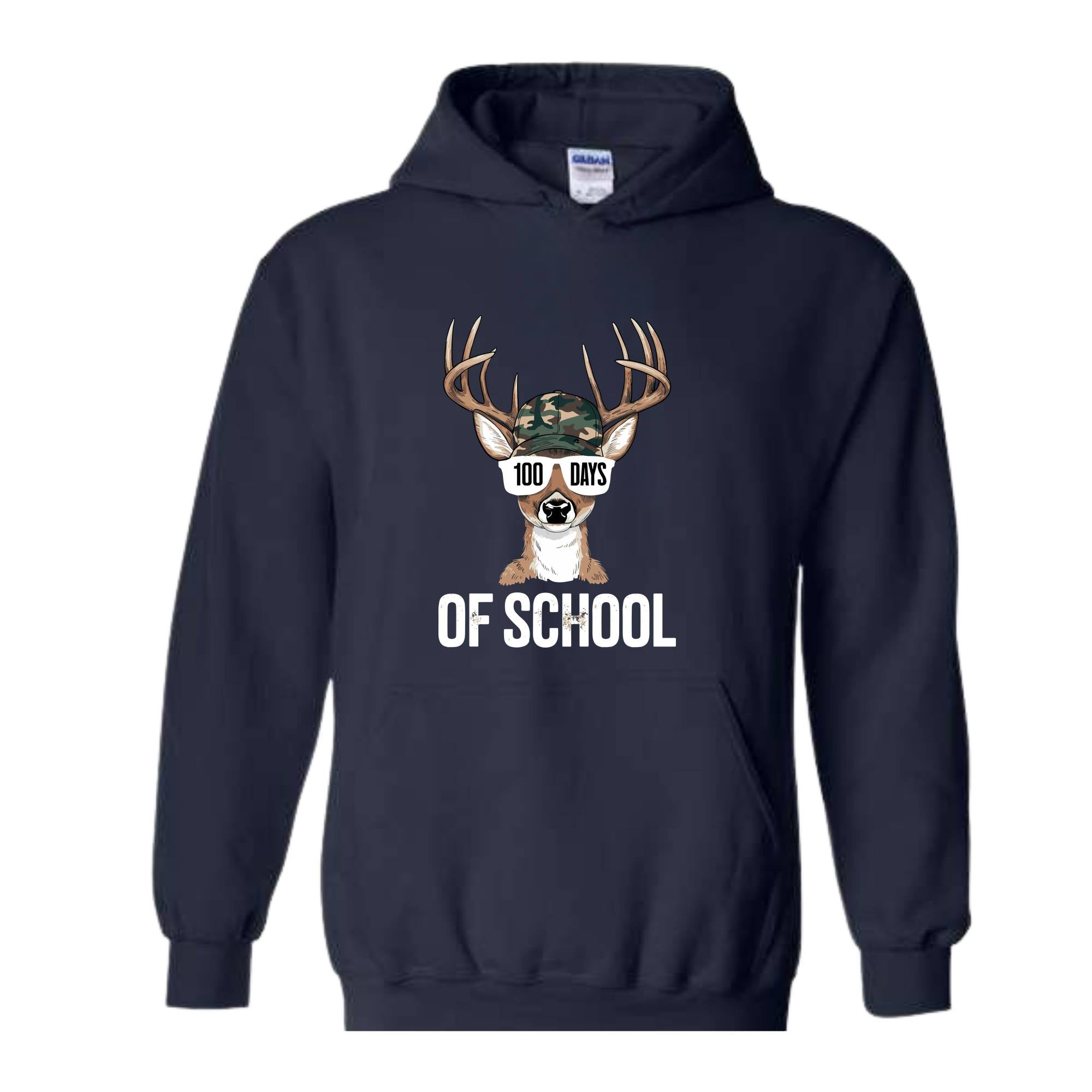 Oh School Hoodie, Bucked' 100 Days of School Hoodie, One hundred days of school, 100 days Hoodie, Deer Hoodie, 100th Day of School Gift