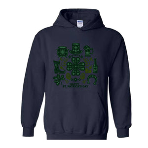 St Patricks Day Sweatshirt, Lucky Shamrock Sweater, Irish Green Sweater, Clover Pullover, Festive Sweatshirt