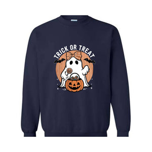 Trick Or Treat Sweatshirt, Retro Halloween Shirt, Halloween Gift, Ghost Sweatshirt, Halloween Costume, Fall Sweater, Spooky Season Tee