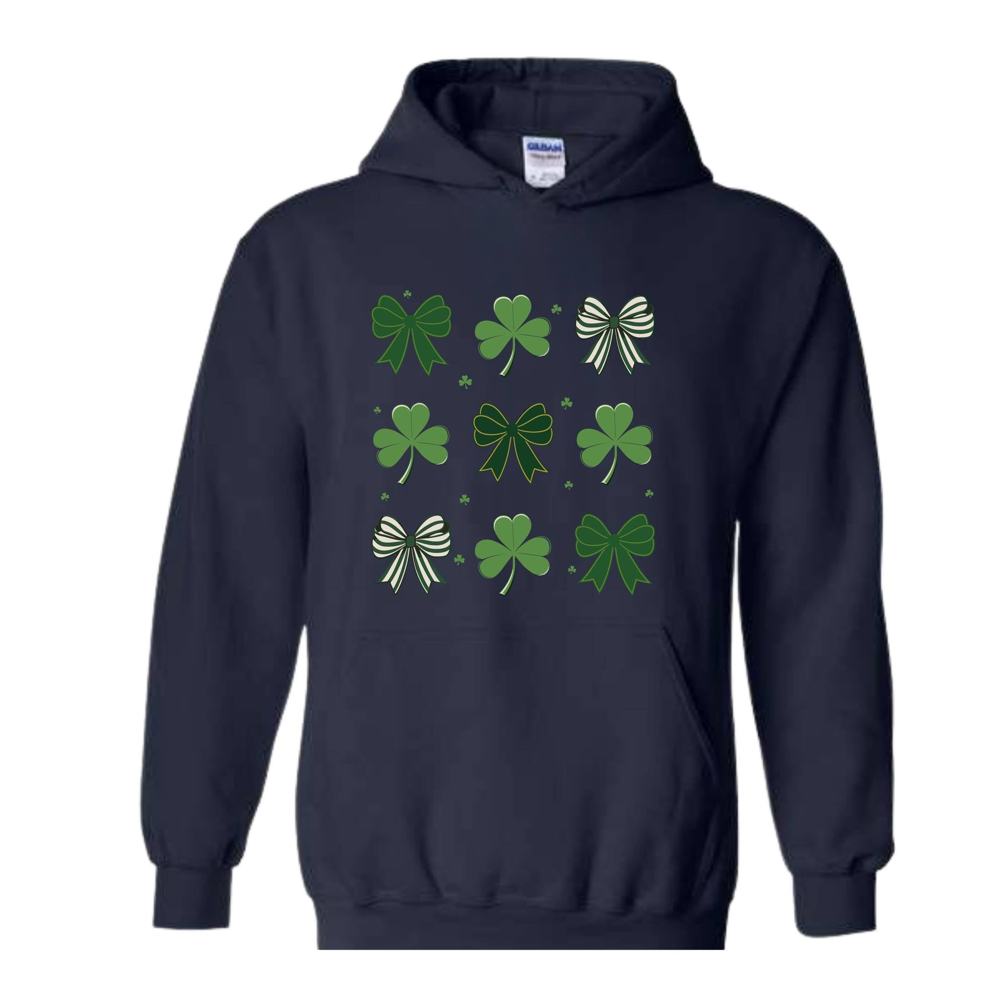 St Patrick's Day Bow Sweatshirt, St Patrick's Day Hoodie, Lucky Shamrock Hoodie, St Patricks Gift, St Patty's Hoodie, Irish Bow Hoodie