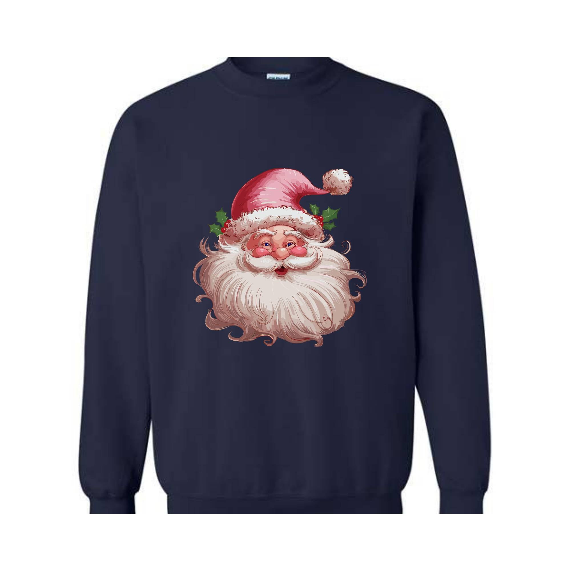 Pink Santa Retro Christmas Sweatshirts, Pink Christmas Matching Family Sweaters, Pink Vintage Holiday Sweat, Xmas Santa Sweatshirt