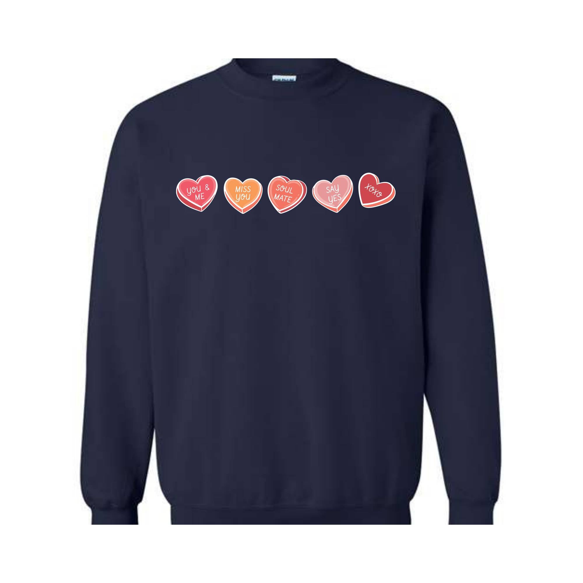 Cute Hearts Valentines Sweatshirt, Cute Valentines Day Sweater, Valentines Day Sweatshirt, Valentines Day Gifts