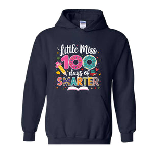 Little Miss 100 Days of School Sweatshirt, 100 Days Of School Hoodie, 100th Day Of School Celebration, Back to School Hoodie, School Tee