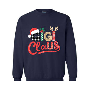 Gigi Claus Sweatshirt, Santa Claus Hoodie, Cute Gigi Hoodie, Grandma Hoodie, Funny Christmas Hoodie, Christmas Gigi gift, Grandma Gift