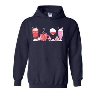 Valentines Coffee Sweatshirt, Valentines Hoodie, Valentines Day Sweatshirt, Valentine's Gift, Love and Coffee Sweatshirt, Valentines Sweater