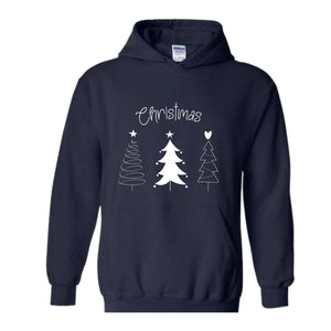 Christmas Sweatshirt, Christmas Sweater, Merry Christmas Trees Christmas Tree Sweatshirt, Holiday Sweaters for Women, Winter Sweatshirt