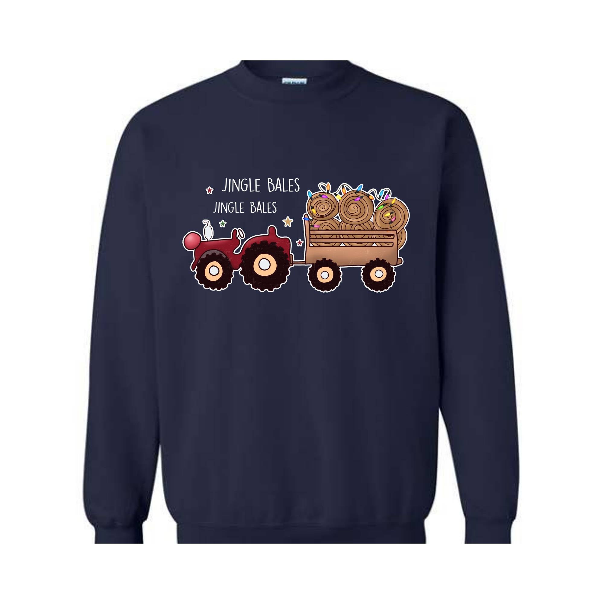 Jingle Bales Jingle Bales Sweatshirt, Christmas Sweatshirt, Farming Sweatshirt, Christmas Farmer Sweatshirt, Christmas Lights