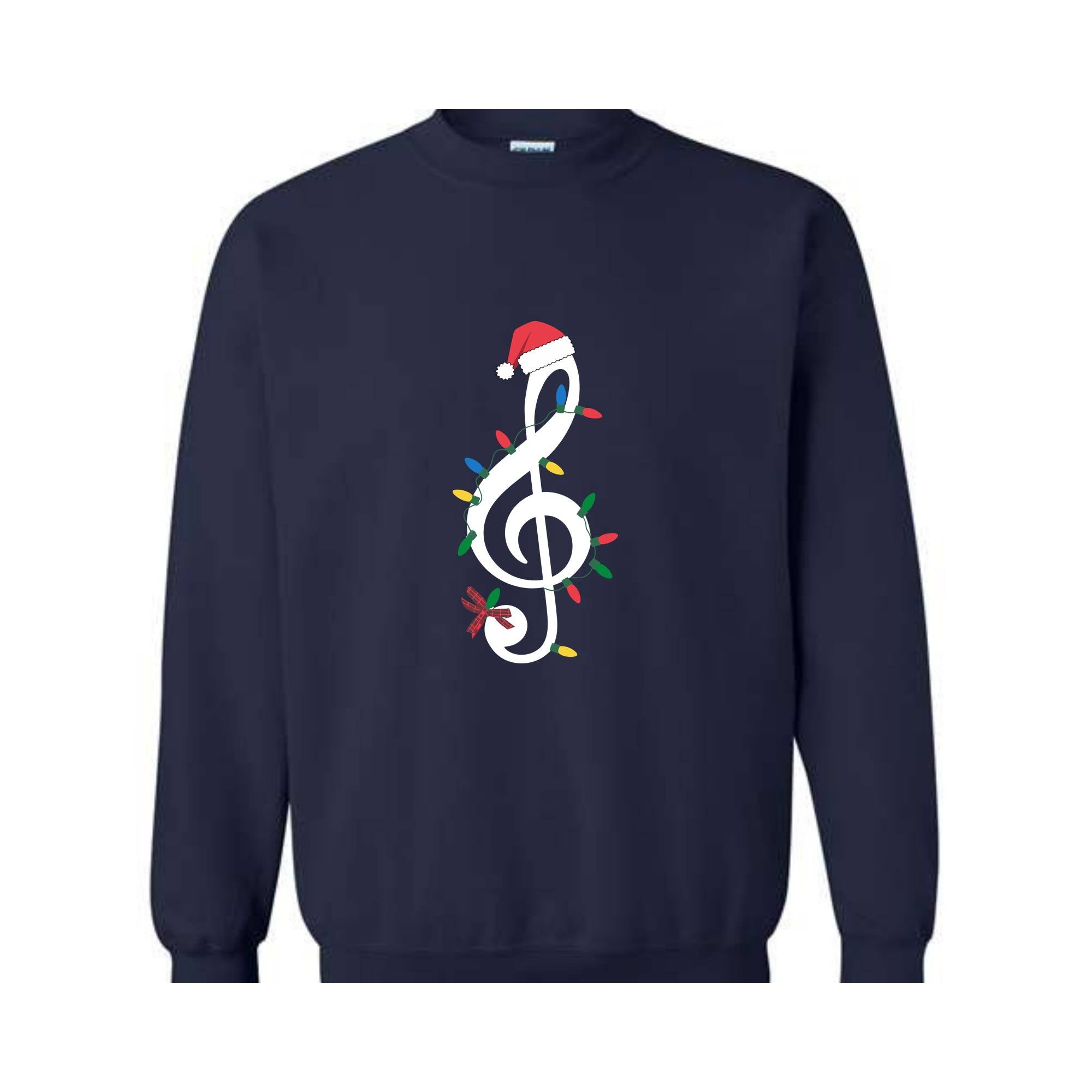 Music Christmas Lights Sweatshirt, Music Lover Hoodie, Instrument Christmas Hoodie, Musician Christmas Hoodie, Music Hoodie