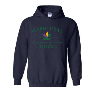 Mardi Gras Sweatshirt, Louisiana Sweatshirt, Mardi Gras Celebrations, Mardi Gras Wear, Louisiana State