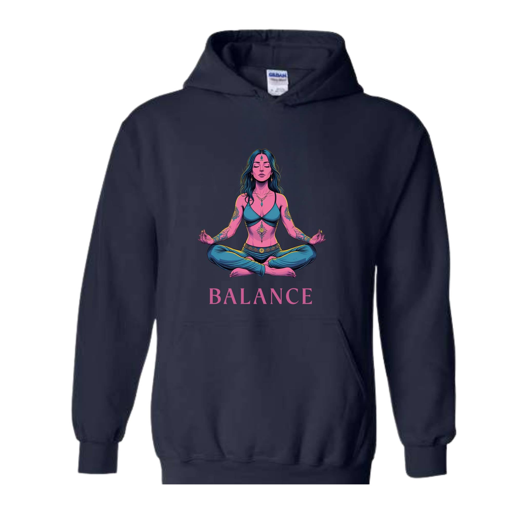 Meditation Balance Hoodie, Spiritual Hoodie, Yoga Sweatshirt, Balance Hoodie, Yoga Hoodie, Buddhist Sweatshirt, Yoga Sweatshirt