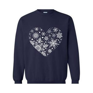 Snowflake Sweatshirt, Christmas Sweatshirt, Women Holiday Shirt, Snow Flake Sweater, Snow Sweatshirt, Christmas Gift Shirt, Winter Shirt