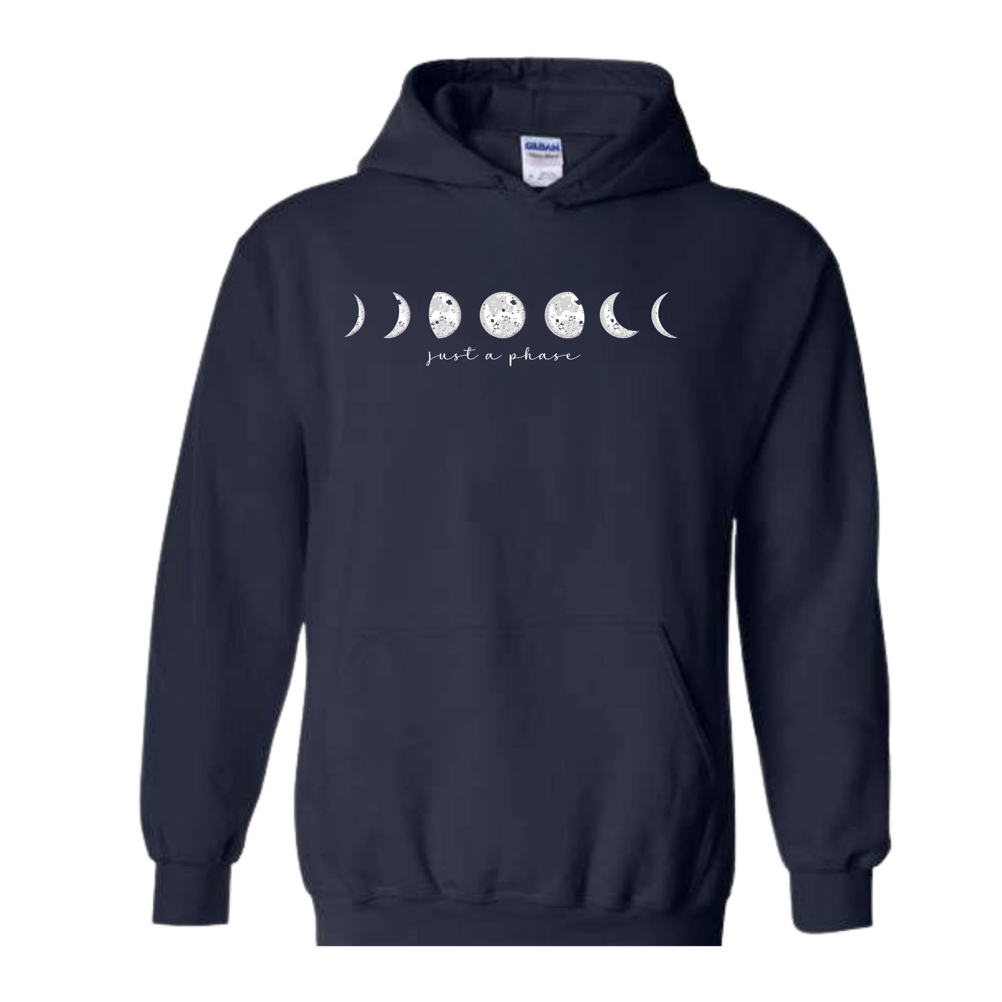 Just a Phase Moon Hoodie, Moon Hoodie, Sweatshirt Women Moon, Just a Phase Hoodie, Boho Moon Sweatshirt, Celestial Sweatshirt