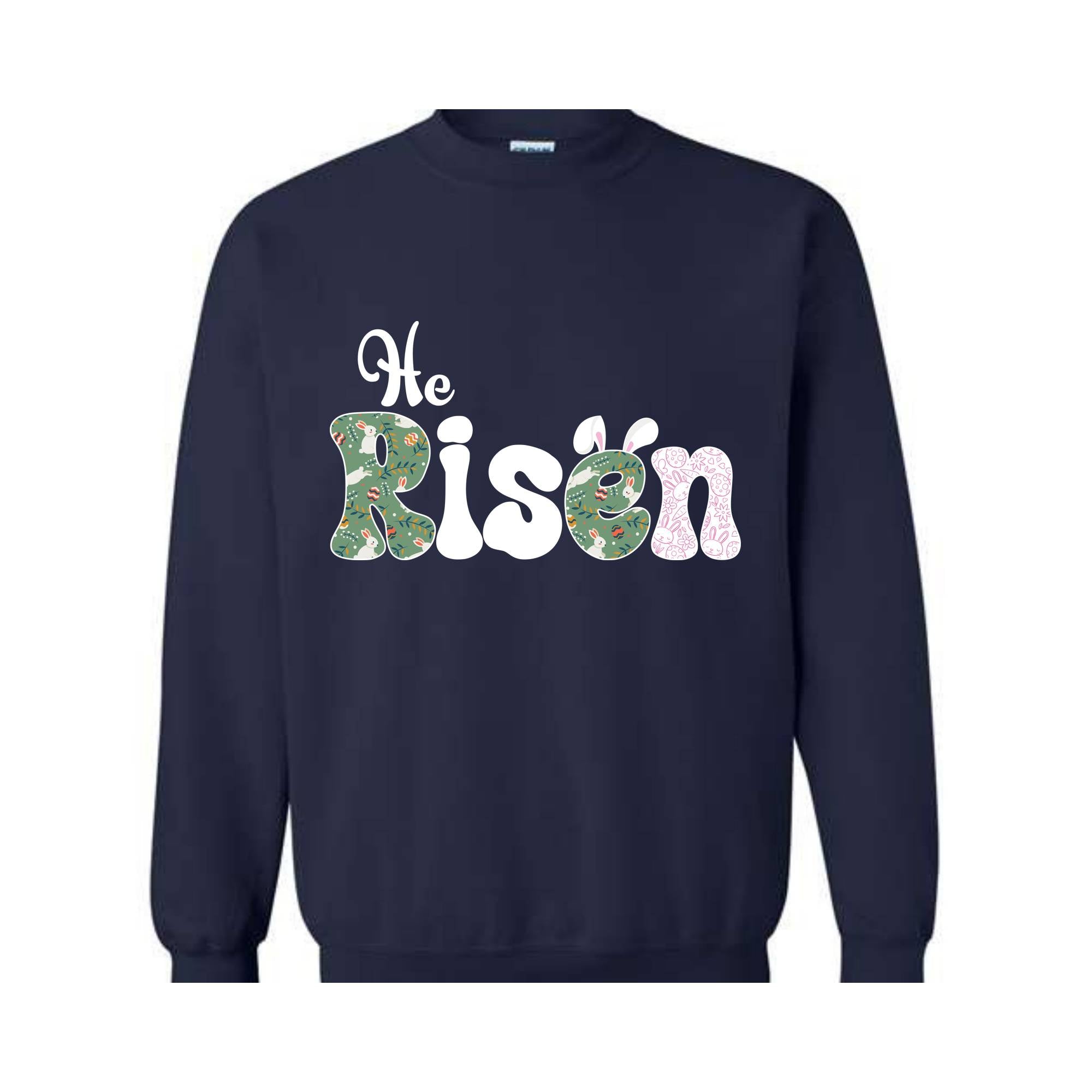 He Is Risen Easter Sweatshirt, Risen Sweatshirt, Easter Bible Verse Hoodie, Retro Easter Hoodie, Religious Sweatshirt, Christian Apparel