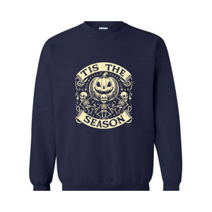 Halloween Tis The Season Sweatshirt Skeleton Sweatshirt Its Fall Yall Plus Size Fall Shirt Spooky Season Sweatshirt Dancing Skeletons