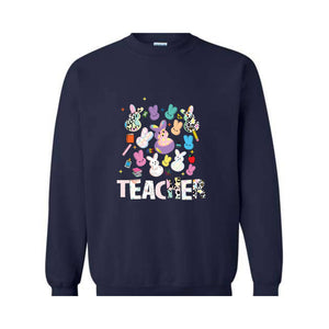 Teacher Easter Peeps Sweatshirt,Teacher Appreciation Hoodie, Gift For Teacher, Teaching Favorite Peeps Sweatshirt