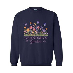 Grandma's Garden Sweatshirt, Birth Flowers With Kids Names Hoodie, Personalized Mom Hoodie, Custom Name Hoodie, Cute Grandma Hoodie