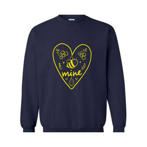 Bee Mine Sweatshirt, Valentine Couple Sweatshirt, Heart Sweatshirt, Valentine Matching Sweatshirt, Valentines Day Sweater