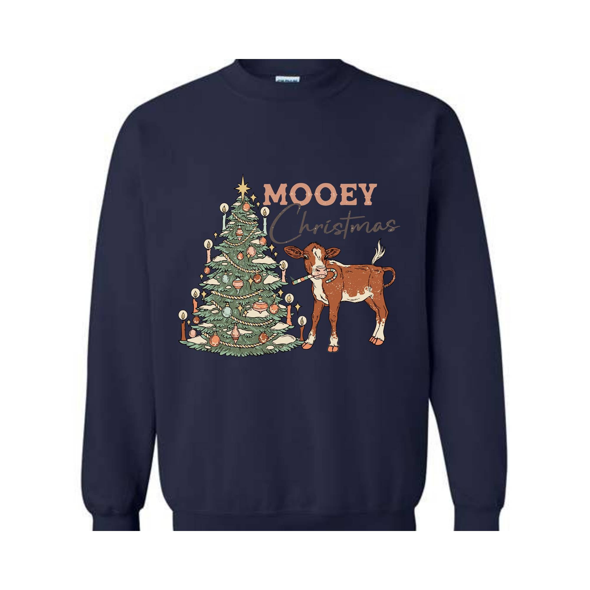 Mooey Christmas Sweatshirt, Western Christmas Sweatshirt, Cowboy Christmas Sweater, Country Christmas, Mooey Xmas