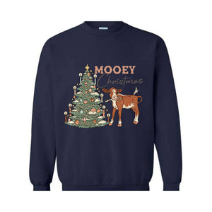 Mooey Christmas Sweatshirt, Western Christmas Sweatshirt, Cowboy Christmas Sweater, Country Christmas, Mooey Xmas