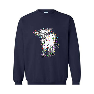 Christmas Highland Cow Sweatshirt, Christmas Animals Sweatshirt, Farm Cow Sweater, Farmer Christmas Sweatshirt