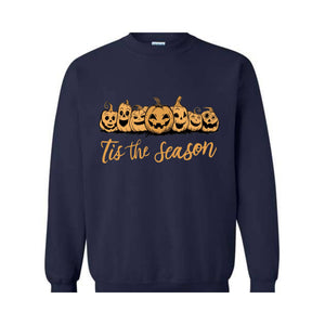 Tis The Season Halloween Sweatshirt,Halloween Sweatshirt,Spooky Season,Coffee Shirt, Halloween Gift, Halloween Fall