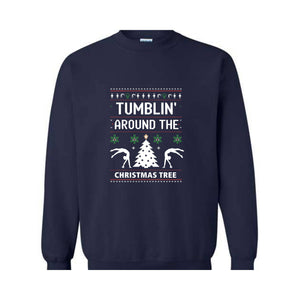 Tumblin' Around the Christmas Tree Sweatshirt, Gymnastics Gifts