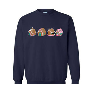 Gingerbread House Sweatshirt, Gingerbread Sweatshirt, Pink Christmas Hoodie, Christmas Hoodie, Cute Mom Hoodie, Family Christmas Tee