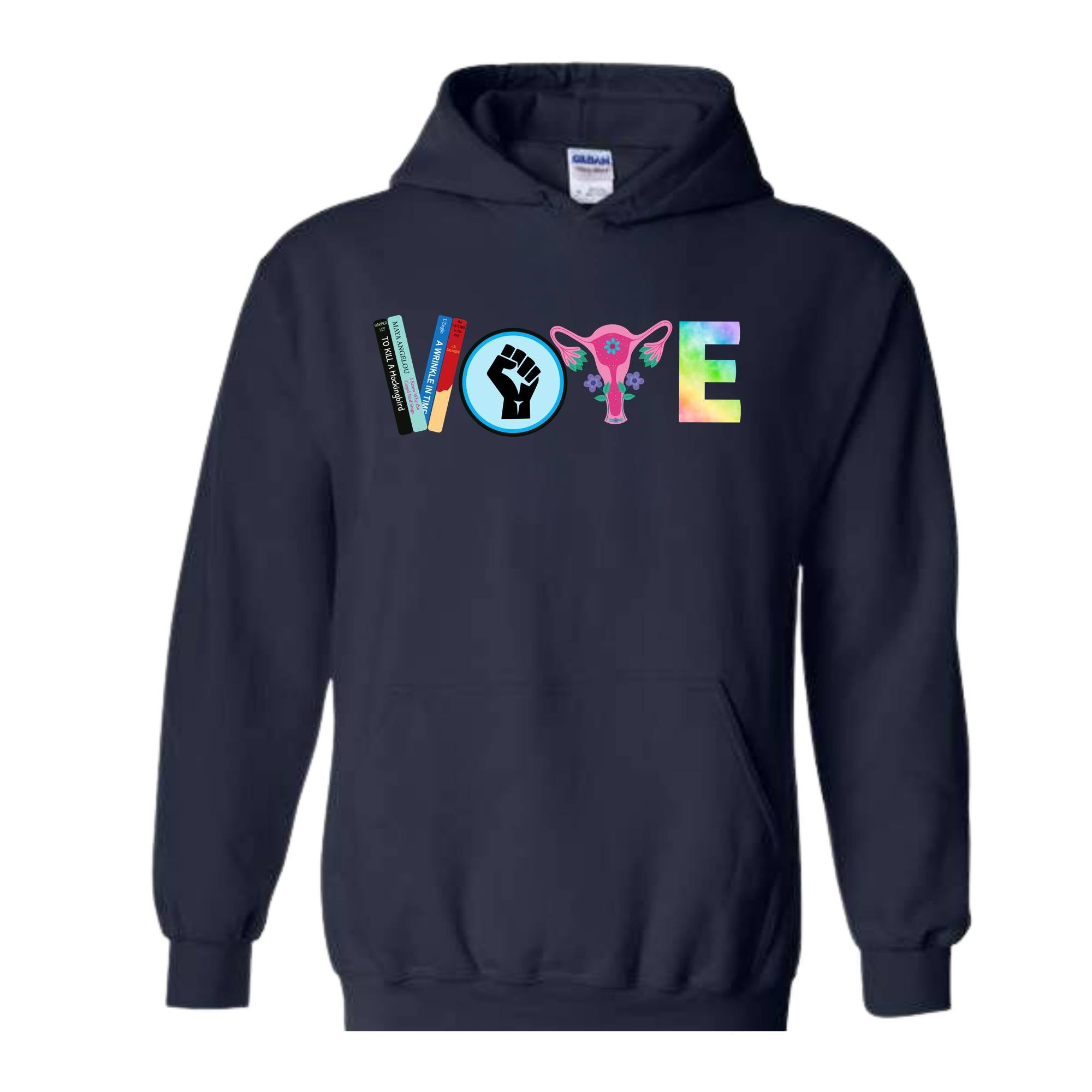 Vote Hoodie, Political Activism Hoodie, 2024 Election Hoodie, LGBTQ Hoodie, BLM Hoodie,Banned Books Hoodie, Feminist Gift