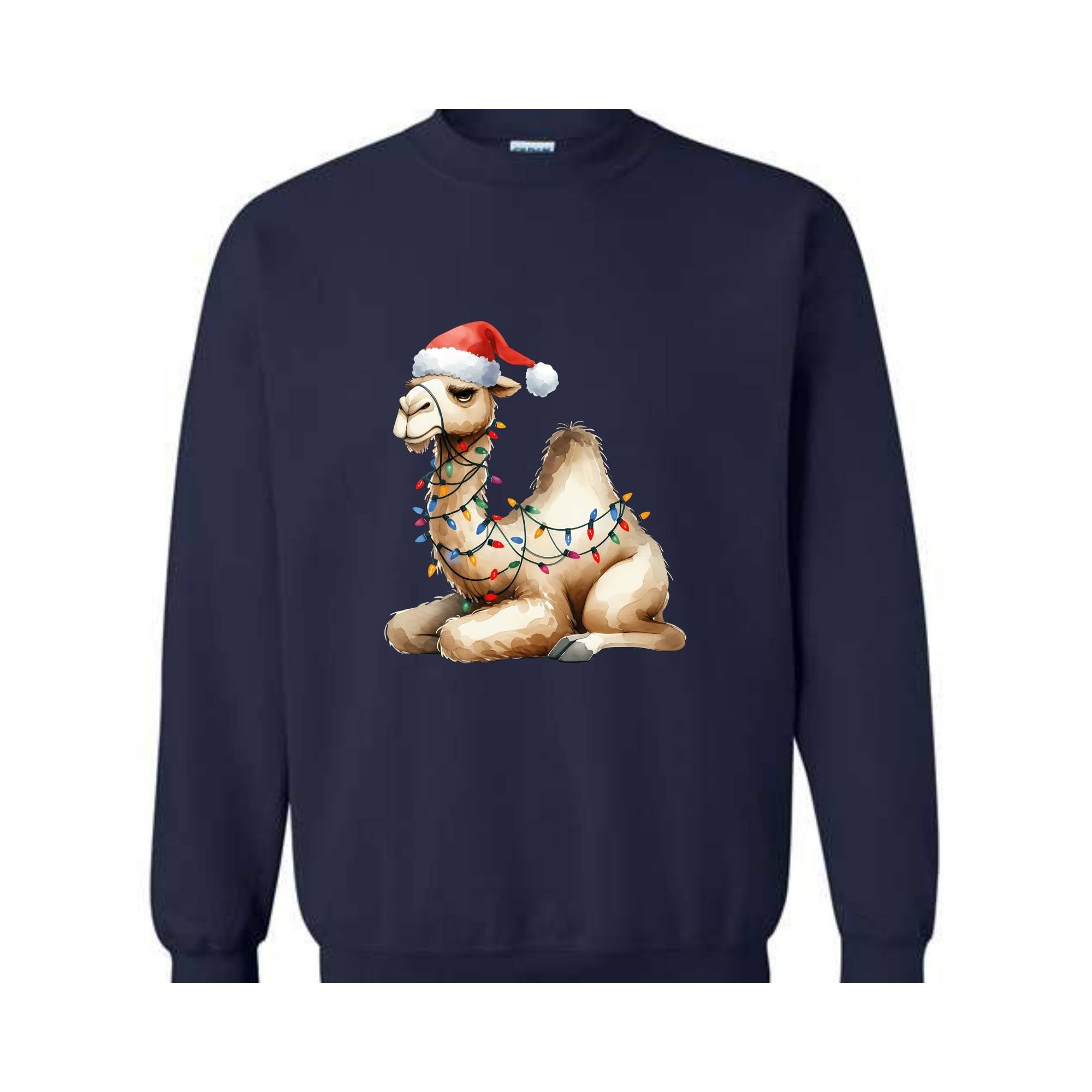 Camel Christmas Sweatshirt, Christmas Sweater, Camel Sweatshirt, Camel Lover Gifts, Camel Christmas Lights Hoodie, Camel Sweatshirt