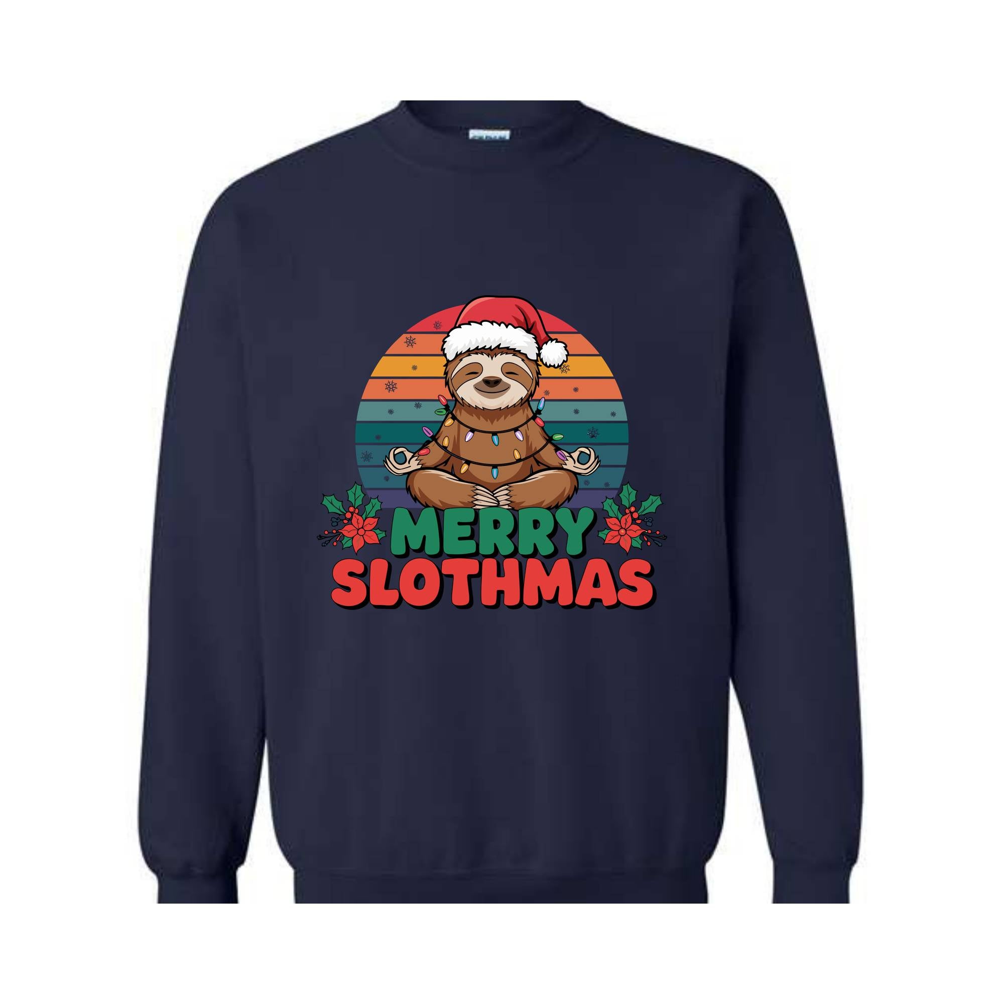 Merry Slothmas Sweatshirt, Yoga Lover Gifts, Pilates Christmas Gift